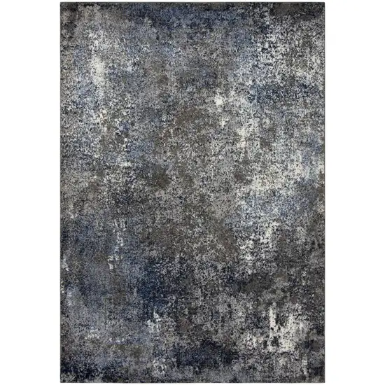 Silver Blue And Taupe Abstract Area Rug Photo 2