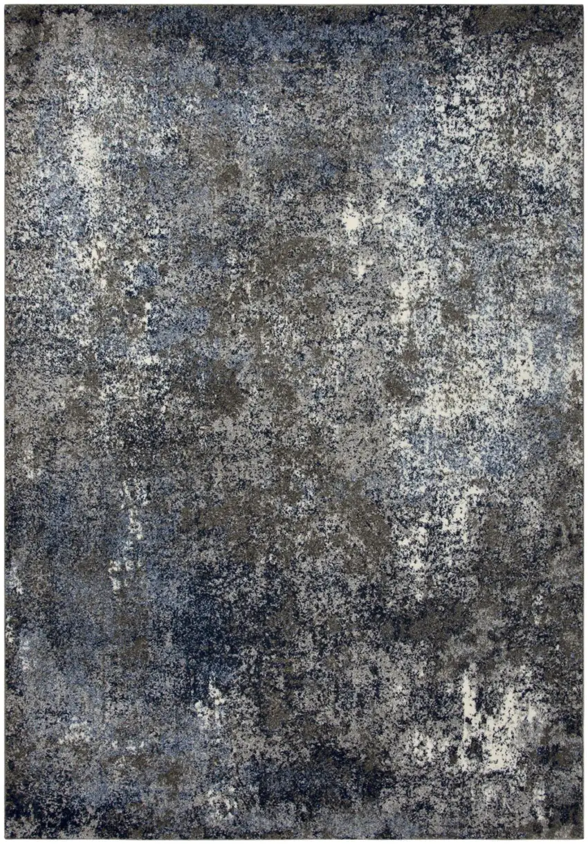 Silver Blue And Taupe Abstract Area Rug Photo 2