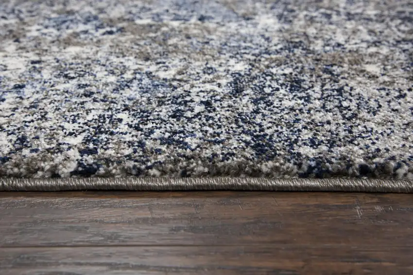 Silver Blue And Taupe Abstract Area Rug Photo 1