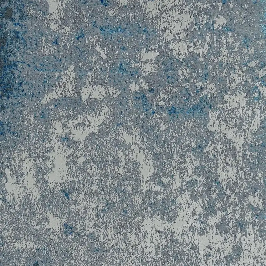 Silver And Blue Abstract Area Rug Photo 4