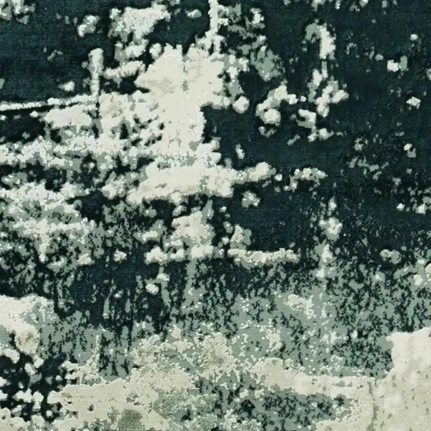 Silver And Charcoal Abstract Area Rug Photo 5