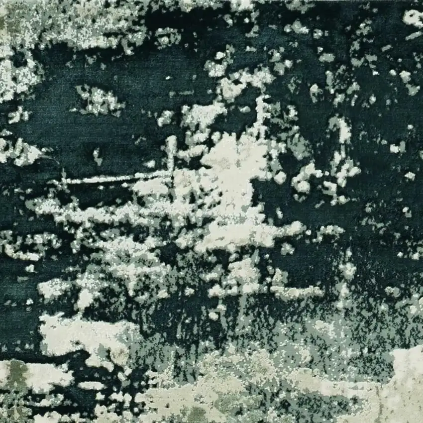 Silver And Charcoal Abstract Area Rug Photo 6