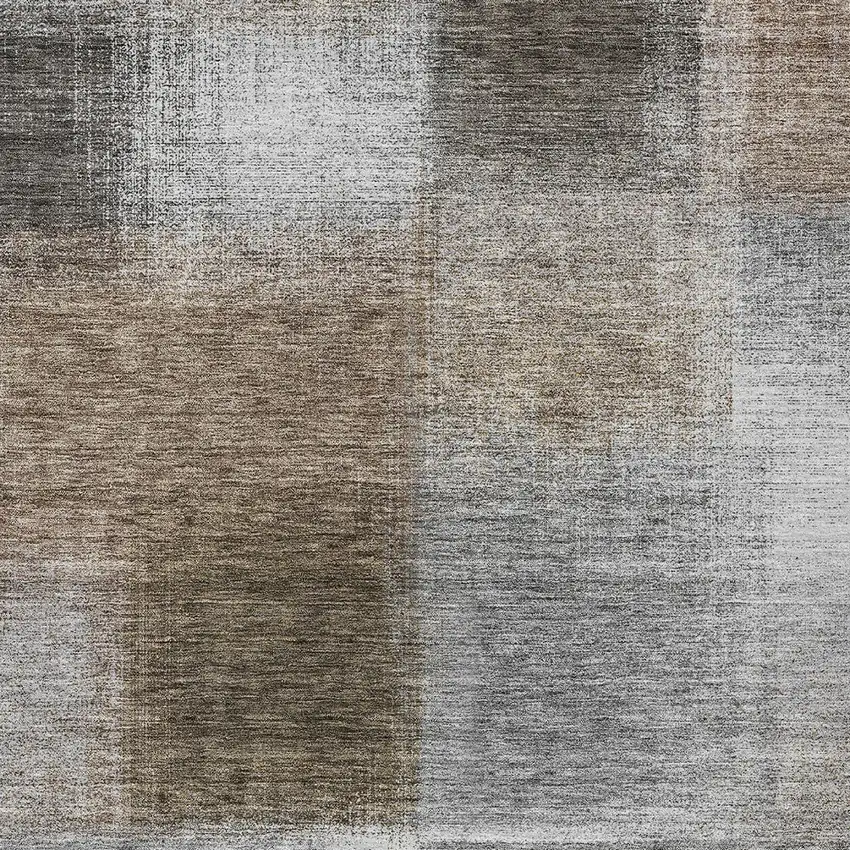 Silver Gray And Beige Abstract Washable Indoor Outdoor Area Rug Photo 5