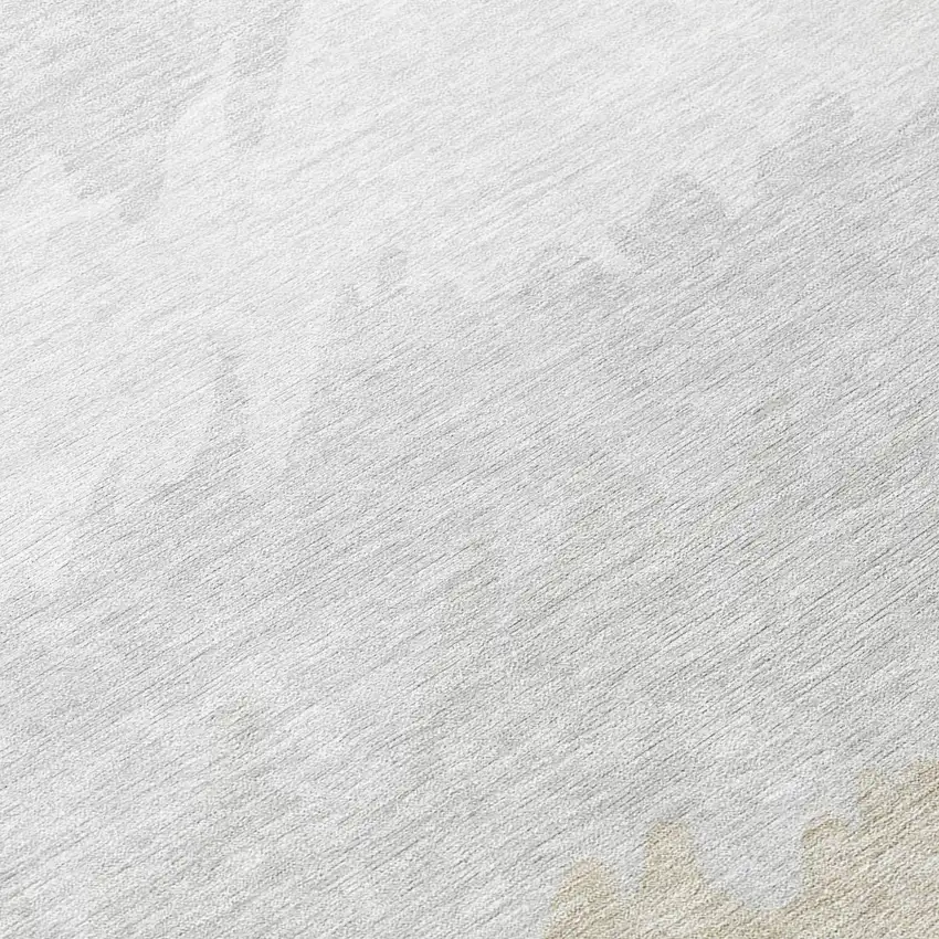 Silver Gray And Beige Striped Washable Indoor Outdoor Area Rug Photo 6