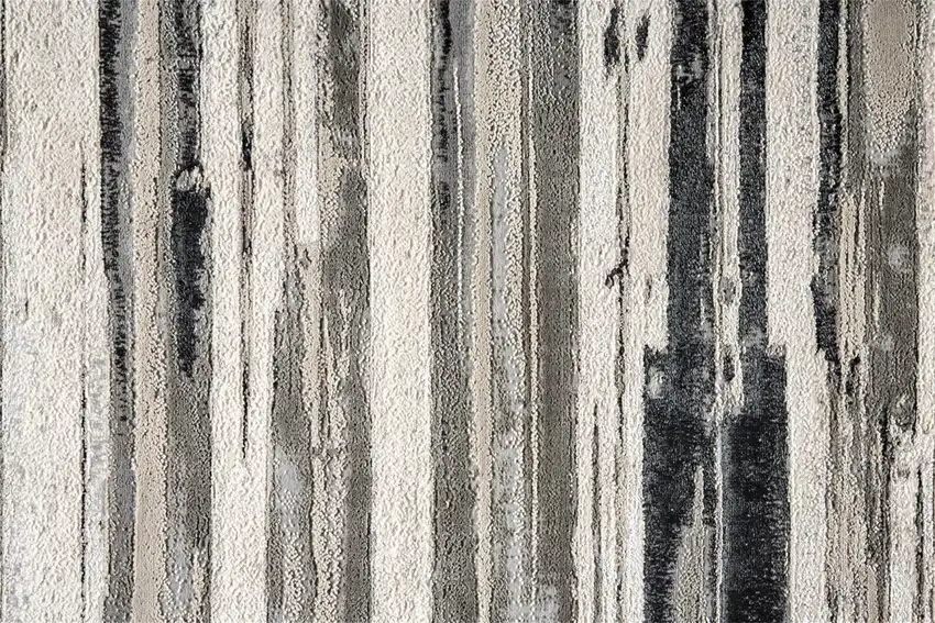 Silver Gray And Black Abstract Stain Resistant Area Rug Photo 9