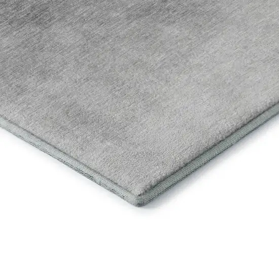 Silver Gray And Black Ombre Washable Area Rug With UV Protection Photo 7