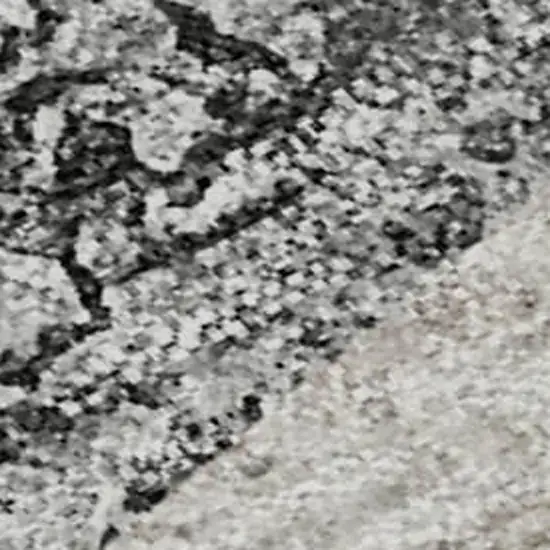 Silver Gray And Brown Geometric Washable Area Rug With UV Protection Photo 3