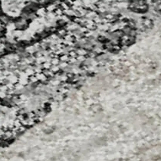 Silver Gray And Brown Geometric Washable Area Rug With UV Protection Photo 8