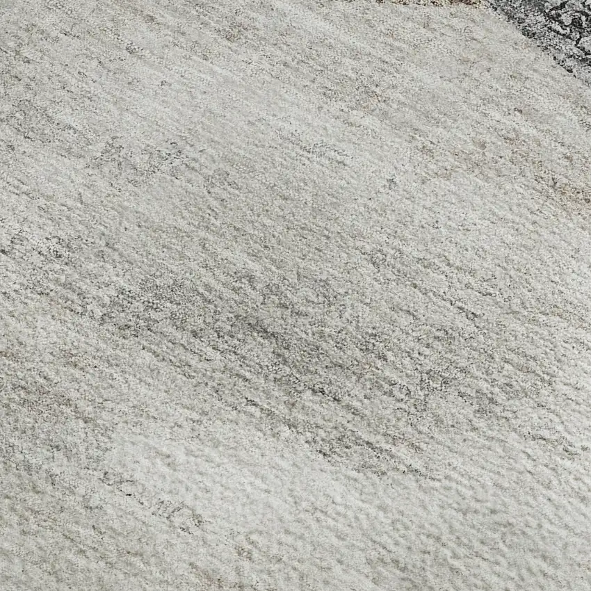 Silver Gray And Brown Geometric Washable Area Rug With UV Protection Photo 4