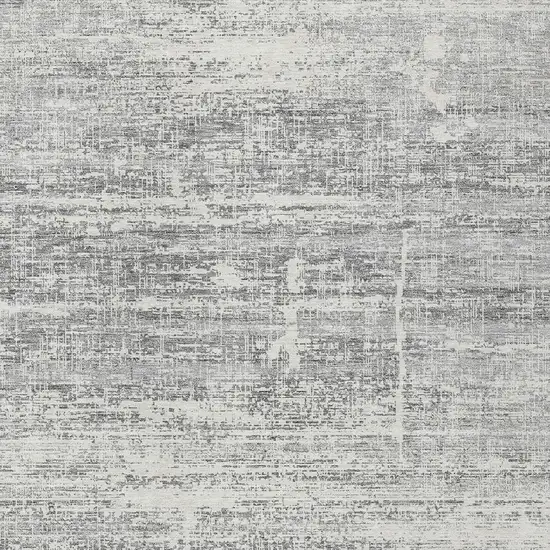 Silver Gray And Charcoal Abstract Washable Indoor Outdoor Area Rug Photo 6