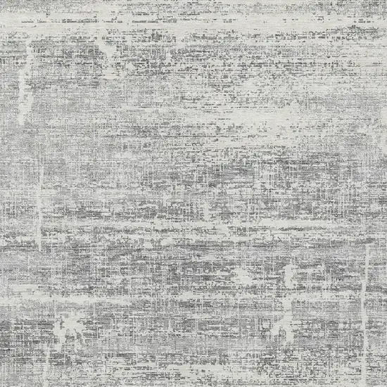Silver Gray And Charcoal Abstract Washable Indoor Outdoor Area Rug Photo 4