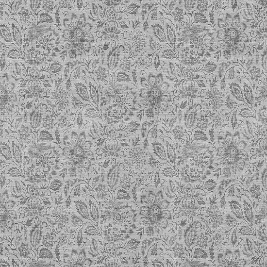Silver Gray And Charcoal Floral Washable Indoor Outdoor Area Rug Photo 6
