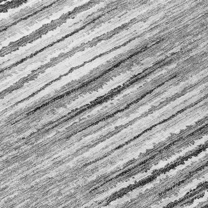 Silver Gray And Charcoal Striped Washable Indoor Outdoor Area Rug Photo 7