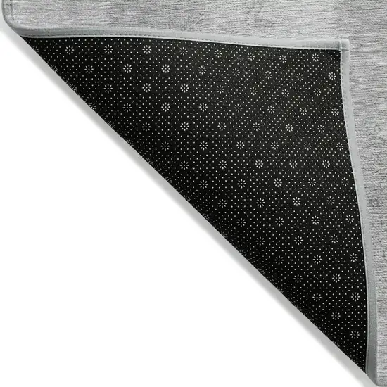 Silver Gray And Graphite Patchwork Washable Indoor Outdoor Area Rug Photo 3