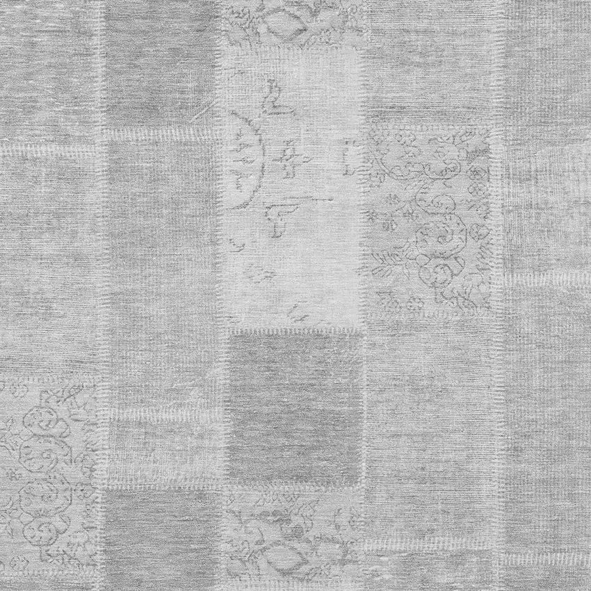 Silver Gray And Graphite Patchwork Washable Indoor Outdoor Area Rug Photo 4