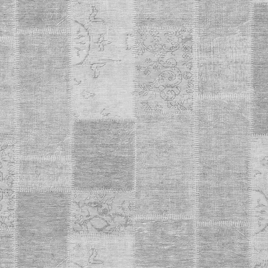 Silver Gray And Graphite Patchwork Washable Indoor Outdoor Area Rug Photo 4