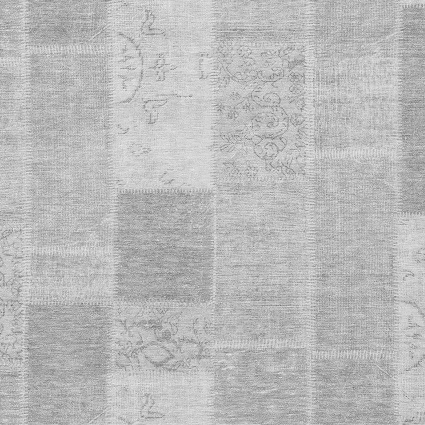Silver Gray And Graphite Patchwork Washable Indoor Outdoor Area Rug Photo 4