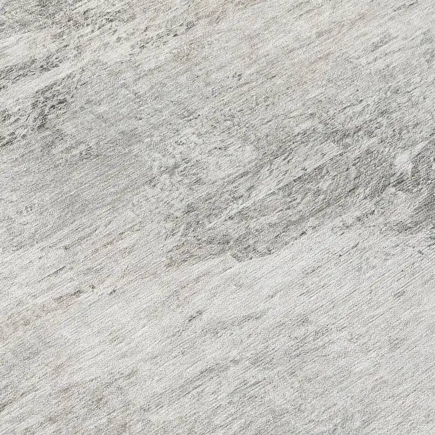 Silver Gray And Ivory Abstract Washable Indoor Outdoor Area Rug Photo 6