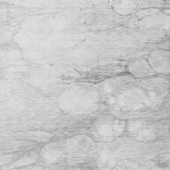 Silver Gray And Ivory Abstract Washable Indoor Outdoor Area Rug Photo 4