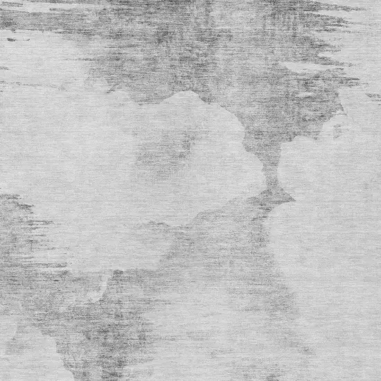 Silver Gray And Pewter Abstract Washable Indoor Outdoor Area Rug Photo 4