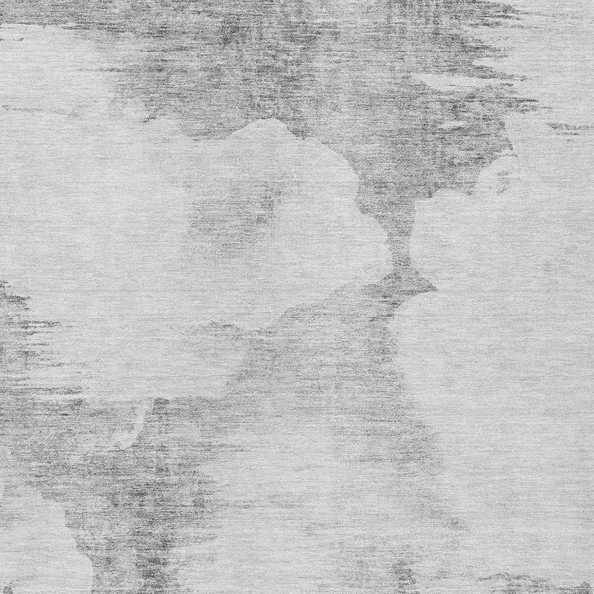 Silver Gray And Pewter Abstract Washable Indoor Outdoor Area Rug Photo 4