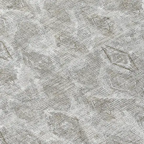 Silver Gray And Pewter Geometric Washable Indoor Outdoor Area Rug Photo 4