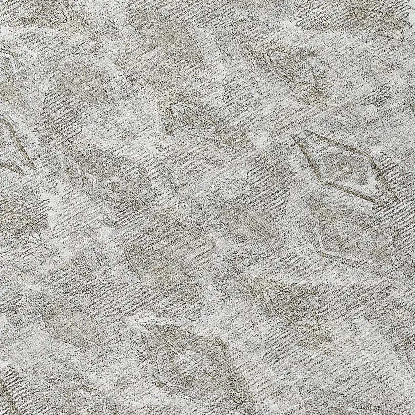 Silver Gray And Pewter Geometric Washable Indoor Outdoor Area Rug Photo 4
