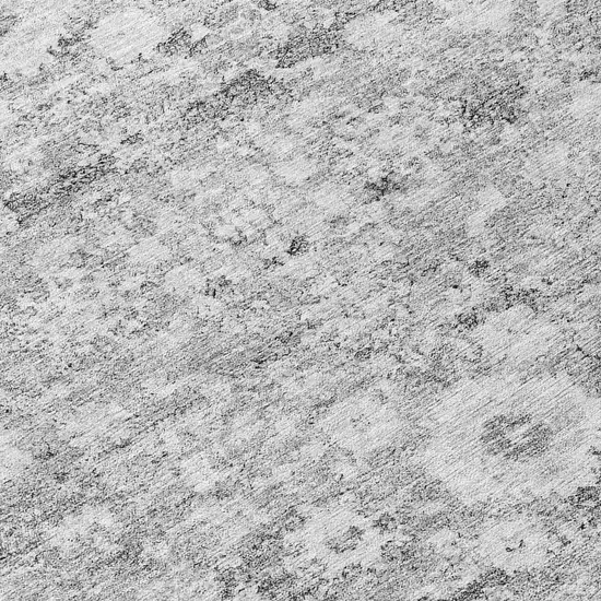 Silver Gray And Pewter Oriental Washable Indoor Outdoor Area Rug Photo 8