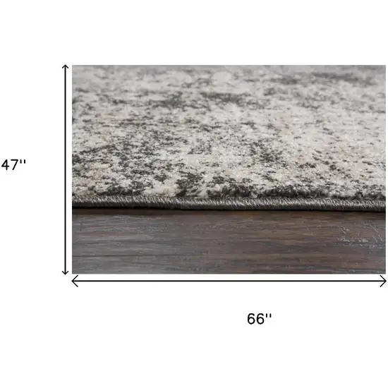 Silver Gray And Taupe Abstract Area Rug Photo 6