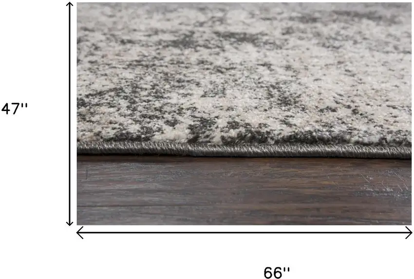 Silver Gray And Taupe Abstract Area Rug Photo 6