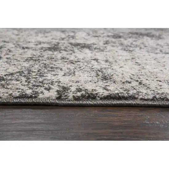 Silver Gray And Taupe Abstract Area Rug Photo 1