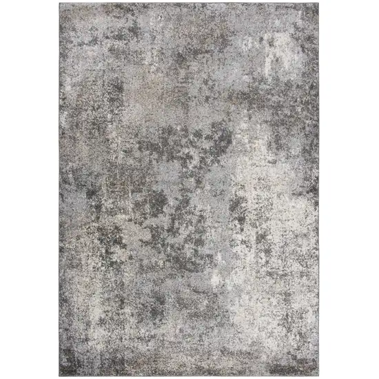 Silver Gray And Taupe Abstract Area Rug Photo 2