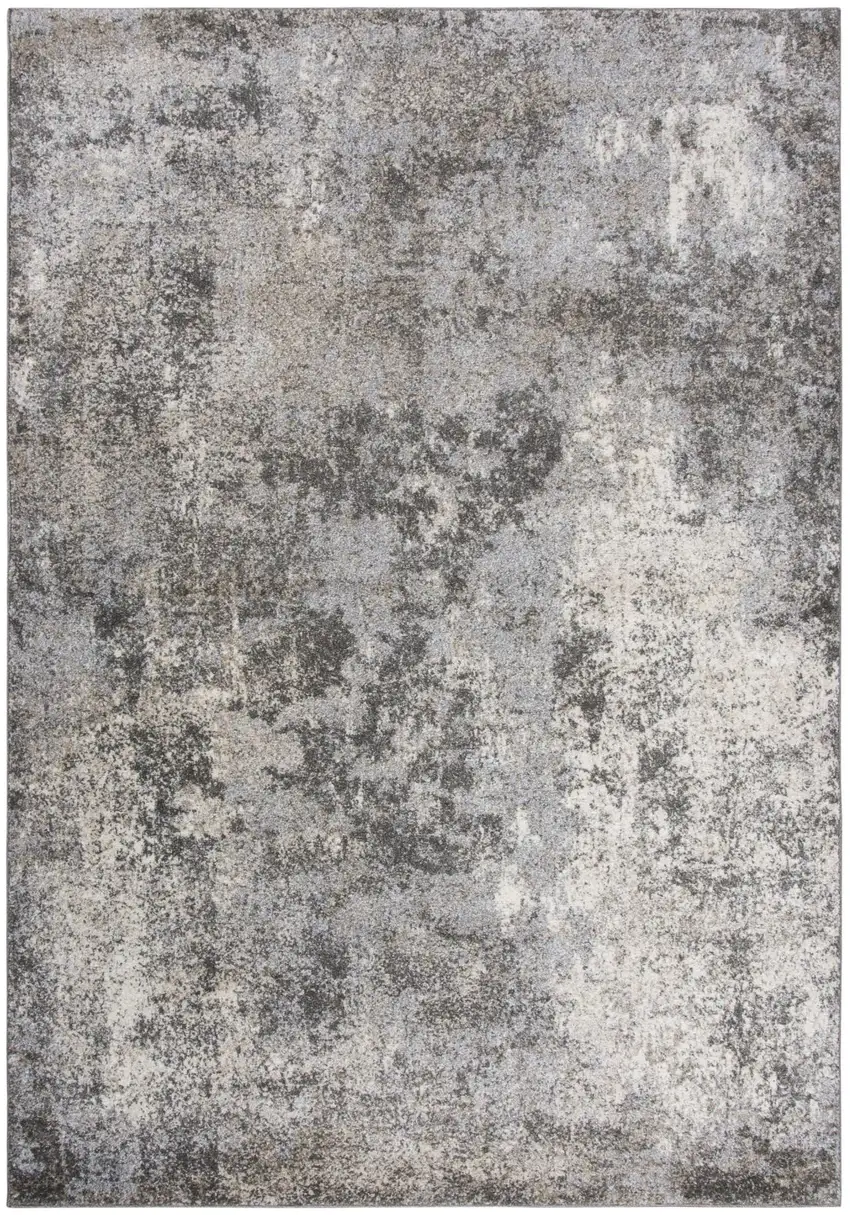 Silver Gray And Taupe Abstract Area Rug Photo 2
