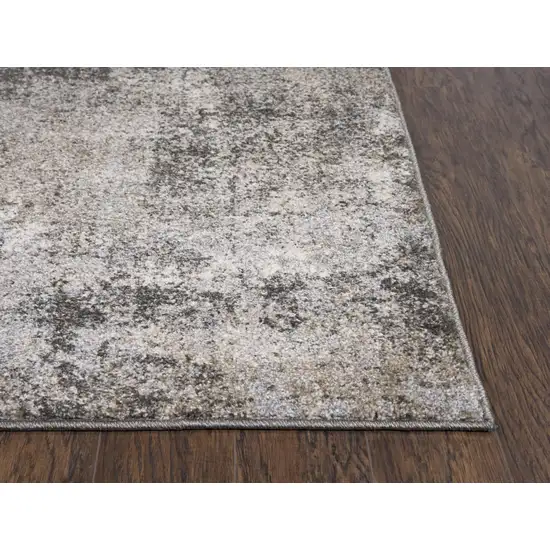 Silver Gray And Taupe Abstract Area Rug Photo 3