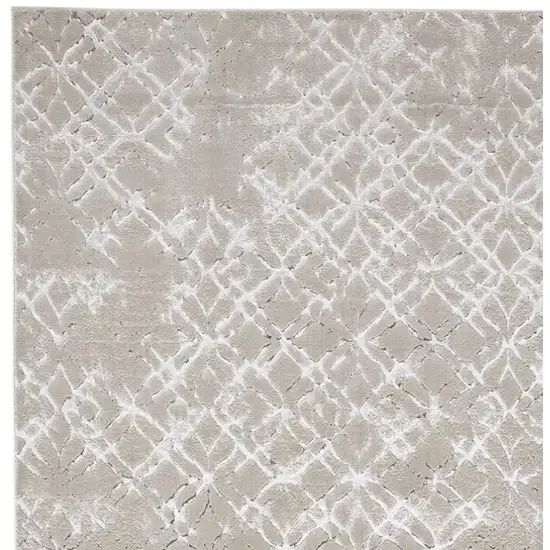 Silver and Gray Abstract Non Skid Area Rug Photo 6