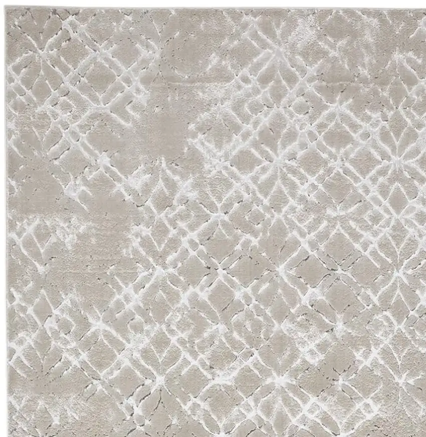 Silver and Gray Abstract Non Skid Area Rug Photo 6