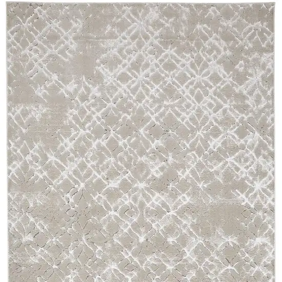 Silver and Gray Abstract Non Skid Area Rug Photo 7
