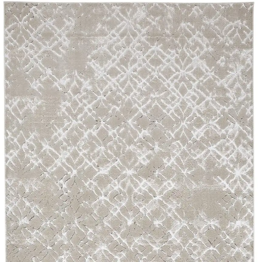Silver and Gray Abstract Non Skid Area Rug Photo 7