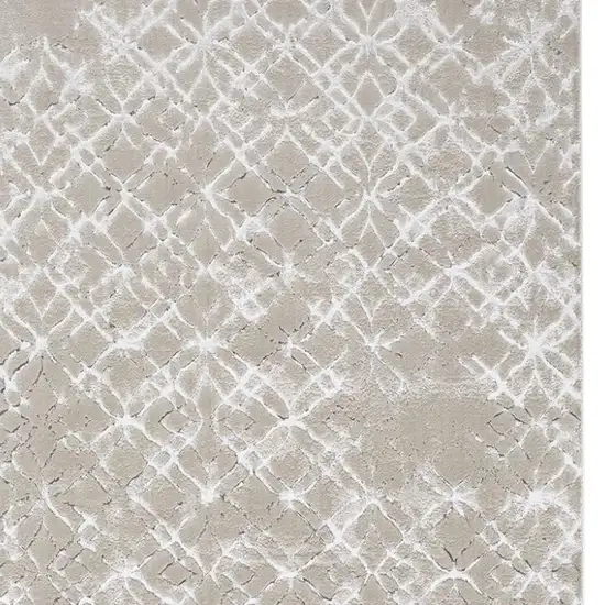 Silver and Gray Abstract Non Skid Area Rug Photo 5