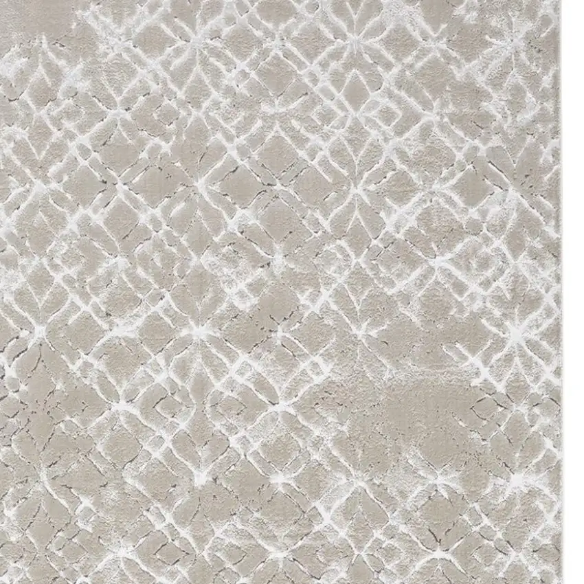 Silver and Gray Abstract Non Skid Area Rug Photo 5
