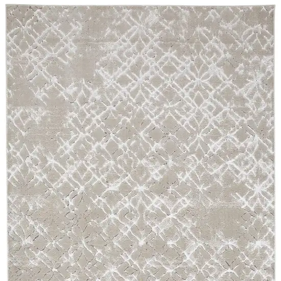 Silver and Gray Abstract Non Skid Area Rug Photo 6