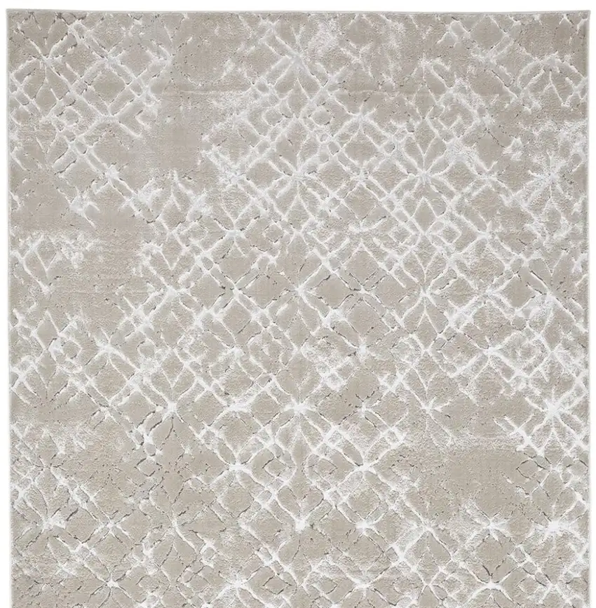 Silver and Gray Abstract Non Skid Area Rug Photo 6