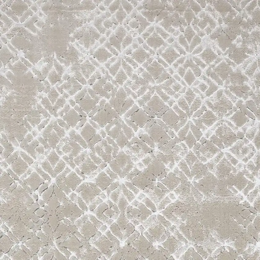 Silver Gray And White Abstract Stain Resistant Area Rug Photo 4