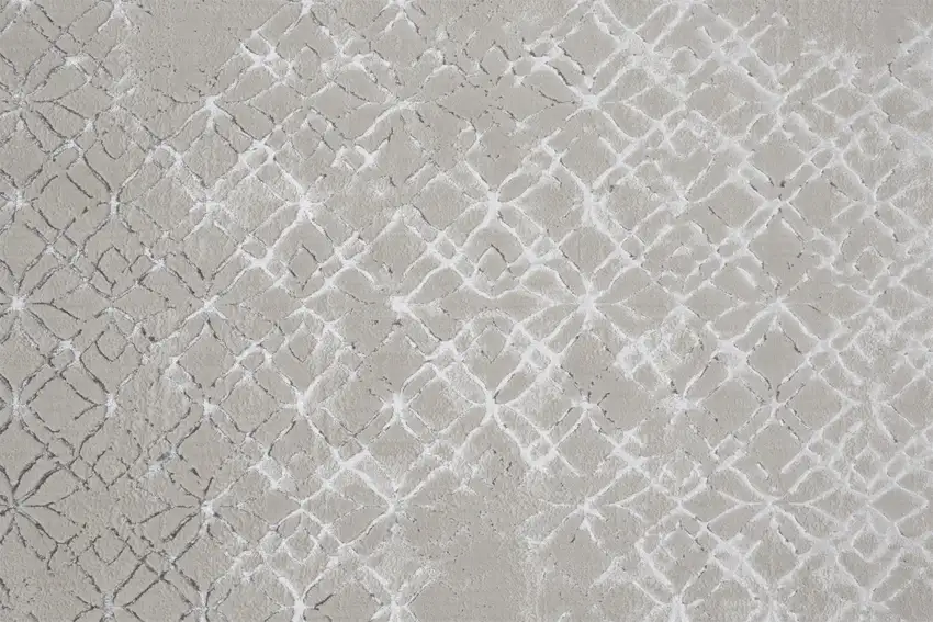 Silver Gray And White Abstract Stain Resistant Area Rug Photo 9