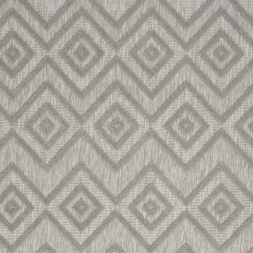 Silver Grey Argyle Indoor Outdoor Area Rug Photo 3
