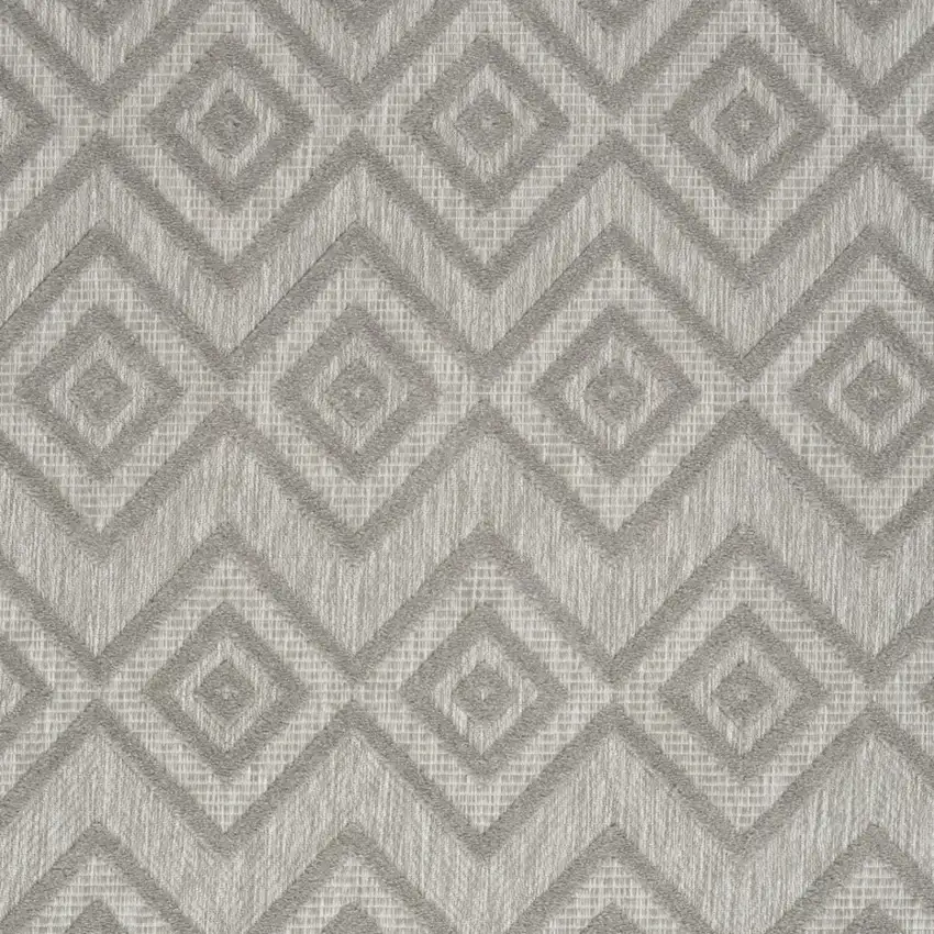 Silver Grey Argyle Indoor Outdoor Area Rug Photo 3