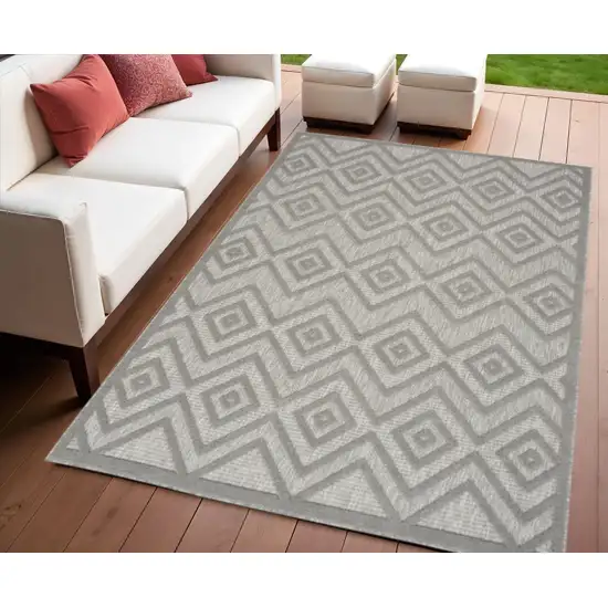Gray Indoor Outdoor Area Rug Photo 2