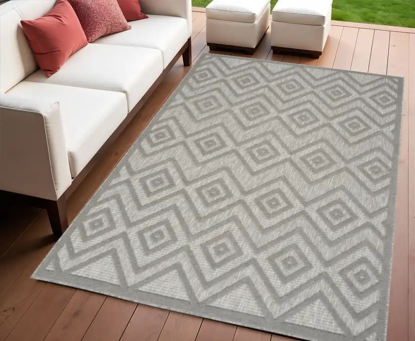 Gray Indoor Outdoor Area Rug Photo 2