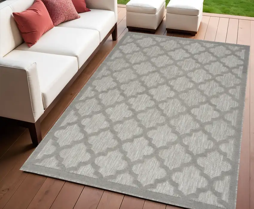 Gray Indoor Outdoor Area Rug Photo 2