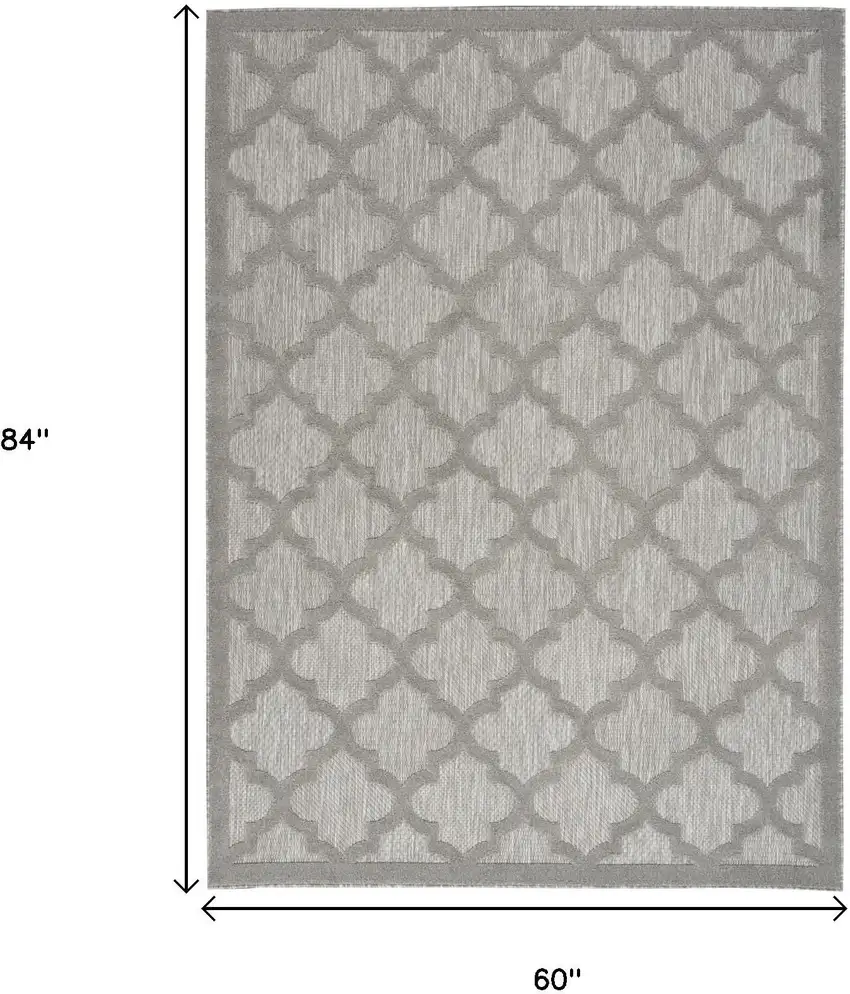Gray Indoor Outdoor Area Rug Photo 9